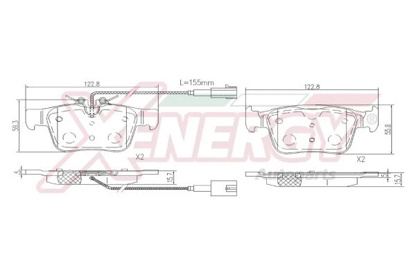 Brake Pad Set, disc brake (X41293)