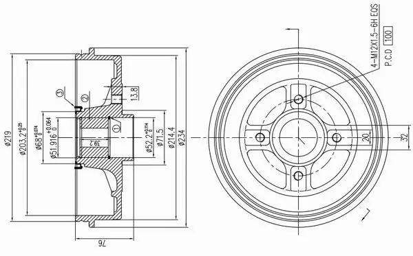 Brake Drum (X654340)