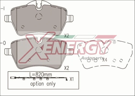 Brake Pad Set, disc brake (X41189)