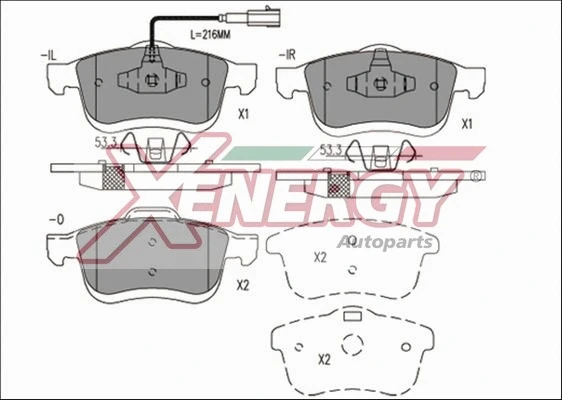 Brake Pad Set, disc brake (X41224)