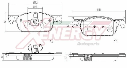 Brake Pad Set, disc brake (X41290)