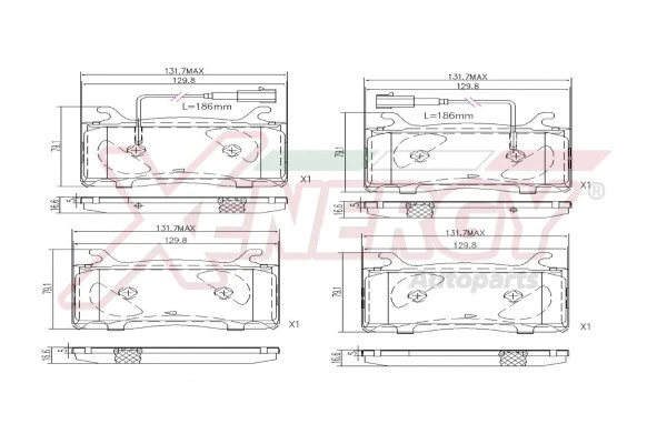 Brake Pad Set, disc brake (X41292)