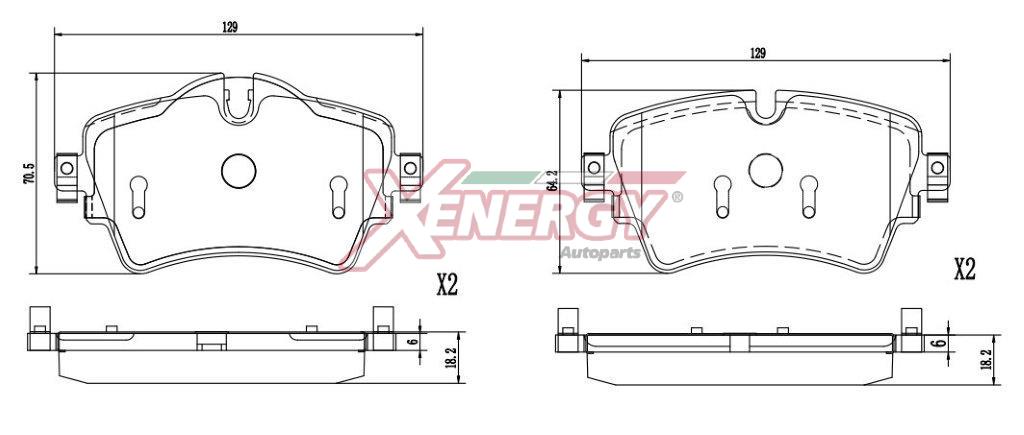 Brake Pad Set, disc brake (X41427)