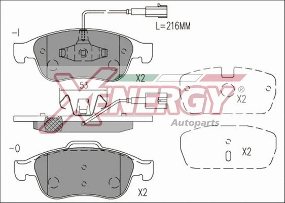 Brake Pad Set, disc brake (X41182)