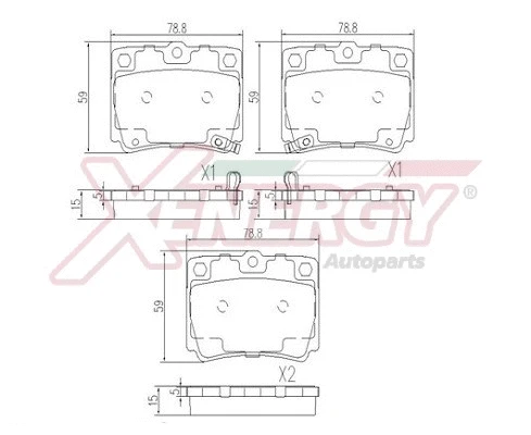 Brake Pad Set, disc brake (X41040)