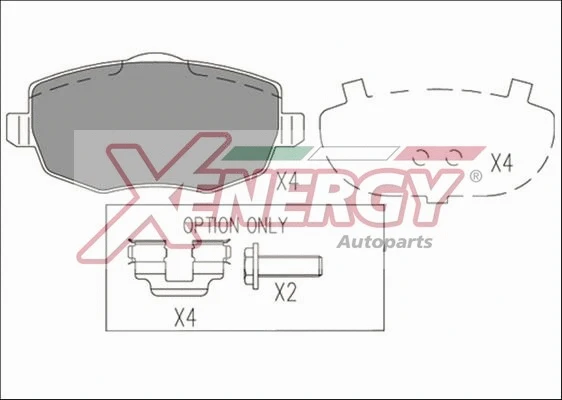 Brake Pad Set, disc brake (X41196)