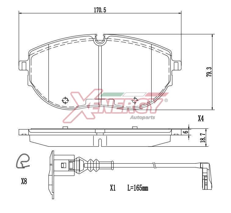 Brake Pad Set, disc brake (X41435)