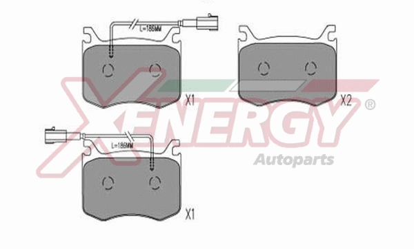 Brake Pad Set, disc brake (X41380)
