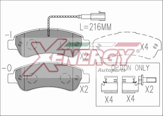 Brake Pad Set, disc brake (X41270)