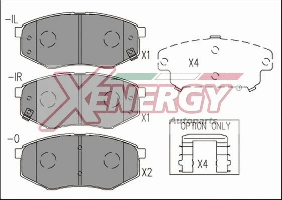 Brake Pad Set, disc brake (X41228)