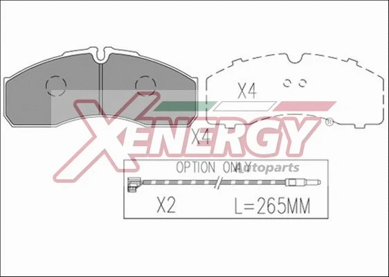 Brake Pad Set, disc brake (X41262)