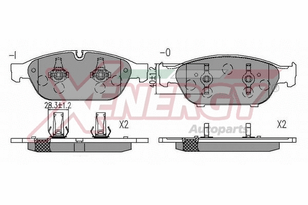 Brake Pad Set, disc brake (X41327)