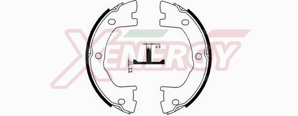Brake Shoe Set, parking brake (X50387)
