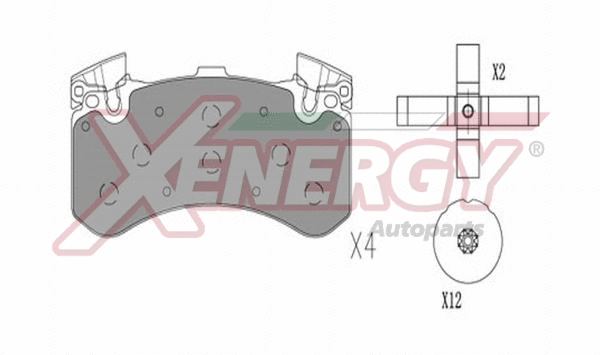 Brake Pad Set, disc brake (X41382)