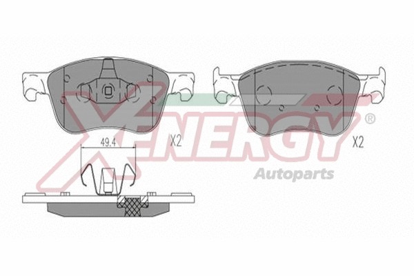 Brake Pad Set, disc brake (X41390)