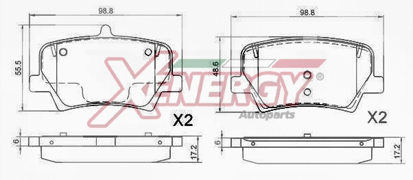 Brake Pad Set, disc brake (X41422)