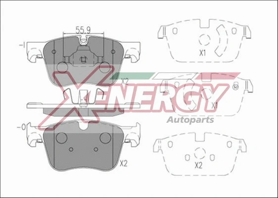 Brake Pad Set, disc brake (X41282)