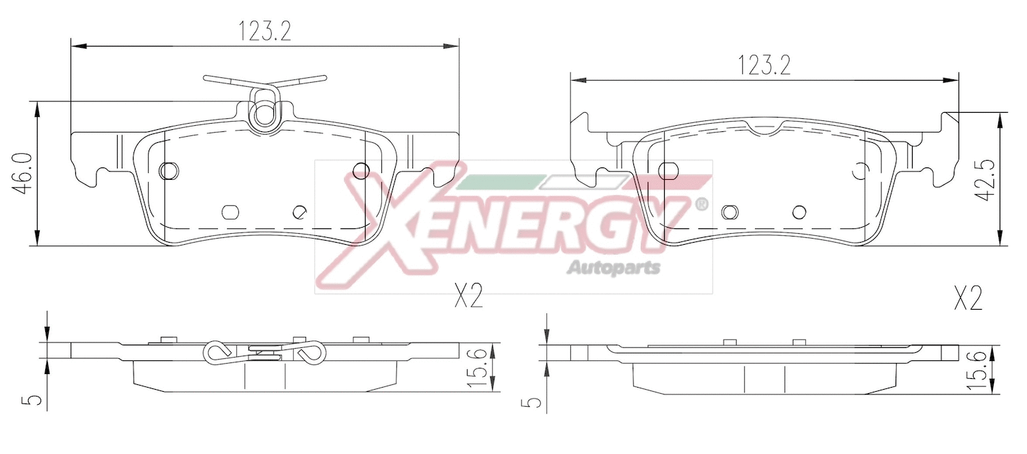 Brake Pad Set, disc brake (X41412)