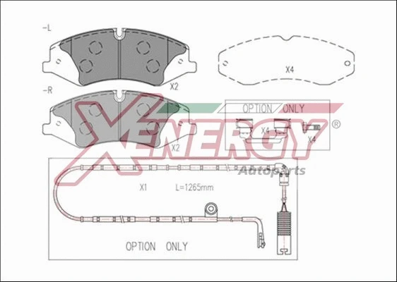 Brake Pad Set, disc brake (X41258)
