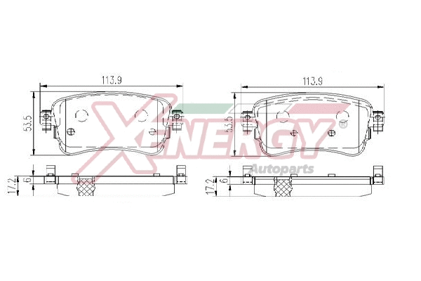 Brake Pad Set, disc brake (X41394)