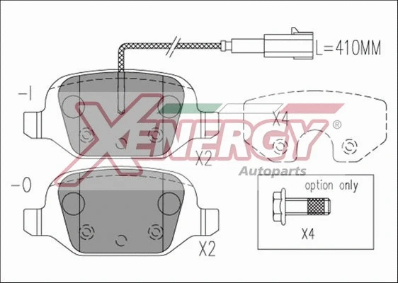 Brake Pad Set, disc brake (X41201)