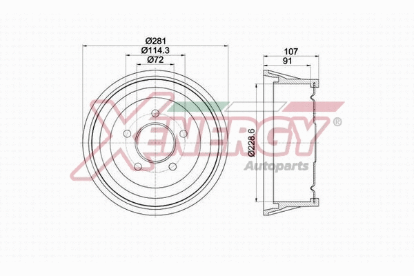 Brake Drum (X654127)