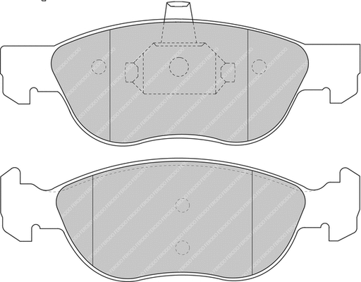 Brake Pad Set, disc brake (FCP1056H)