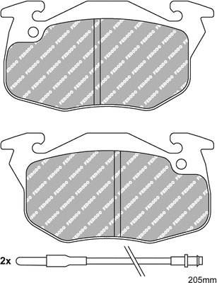 Brake Pad Set, disc brake (FDS393)