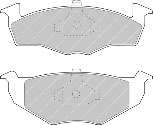 Brake Pad Set, disc brake (FCP1054H)