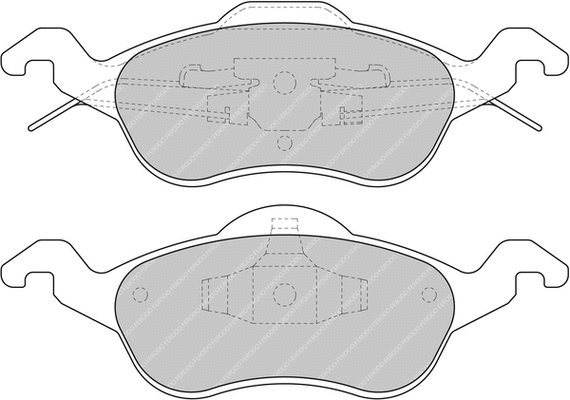 Brake Pad Set, disc brake (FCP1318H)