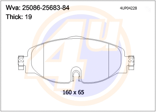 Brake Pad Set, disc brake (4UP04228)