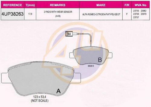Brake Pad Set, disc brake (4UP38263)