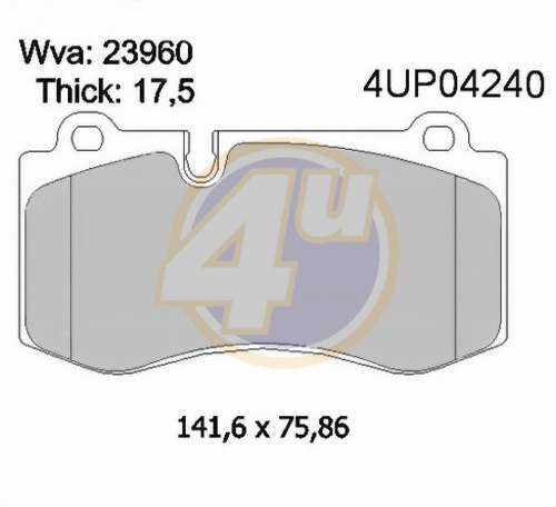 Brake Pad Set, disc brake (4UP04240)