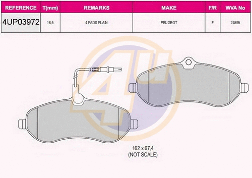 Brake Pad Set, disc brake (4UP03972)
