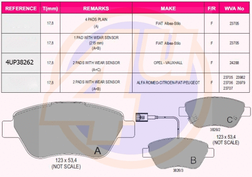 Brake Pad Set, disc brake (4UP38262)