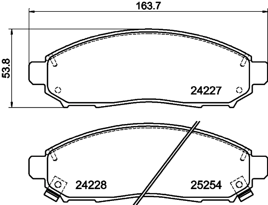 Brake Pad Set, disc brake (NP2082)