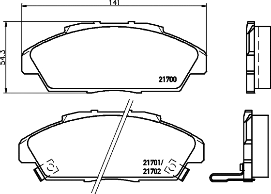 Brake Pad Set, disc brake (NP8024)