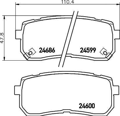 Brake Pad Set, disc brake (NP6033)