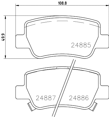 Brake Pad Set, disc brake (NP1118)