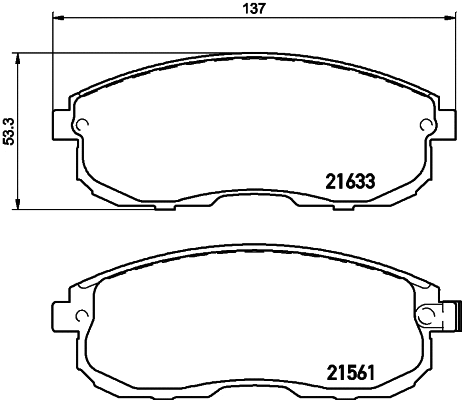 Brake Pad Set, disc brake (NP9019)