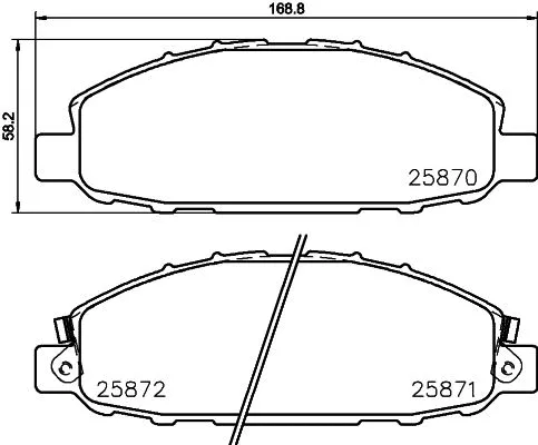 Brake Pad Set, disc brake (NP2042)