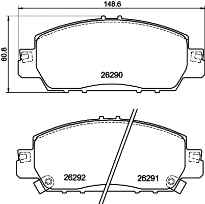 Brake Pad Set, disc brake (NP8059)
