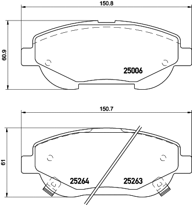 Brake Pad Set, disc brake (NP1158)