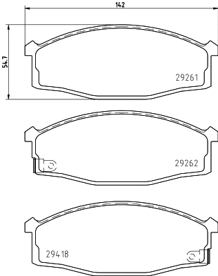 Brake Pad Set, disc brake (NP2103)