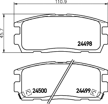 Brake Pad Set, disc brake (NP6074)