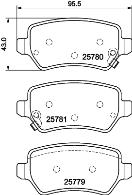 Brake Pad Set, disc brake (NP6153)