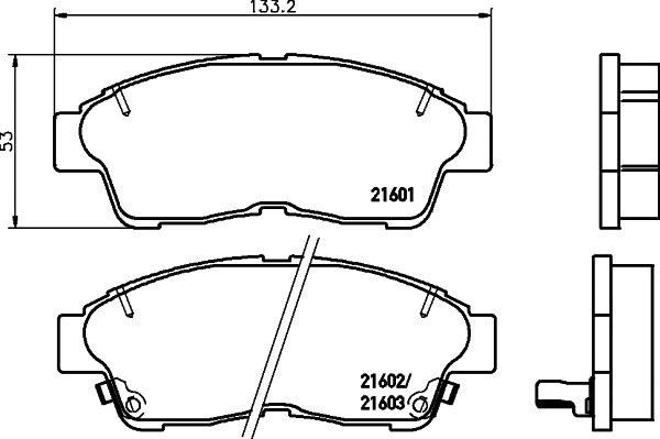 Brake Pad Set, disc brake (NP1000)