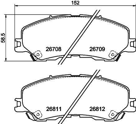 Brake Pad Set, disc brake (NP4012SC)