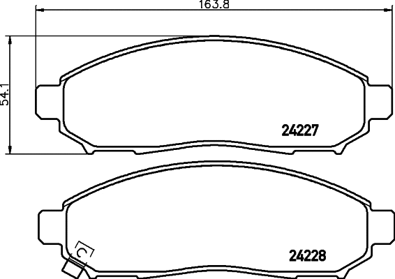 Brake Pad Set, disc brake (NP2020)