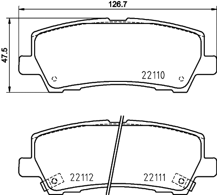 Brake Pad Set, disc brake (NP5085)